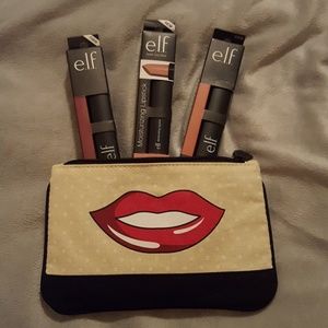 elf cosmetics lipstick bundle + bag